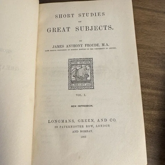 James Anthony Froude / Short Studies on Great Subjects 4 vols 1903 - Picture 9 of 16